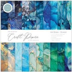 Craft Consortium - Double-Sided Paper Pad 12X12 Ink Drops Ocean 30/Pkg