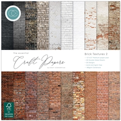 Craft Consortium - Double-Sided Paper Pad 12X12 Brick Textures 2 30/Pkg