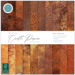 Craft Consortium - Double-Sided Paper Pad 12X12 Rust Textures 30/Pkg