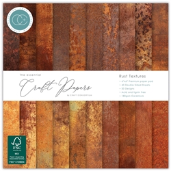 Craft Consortium - Double-Sided Paper Pad 6X6 Rust Textures 40/Pkg