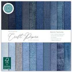 Craft Consortium - Double-Sided Paper Pad 6X6 Denim Textures 40/Pkg