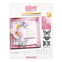 Chloe's Creative - Delightful Butterflies Embossing Folder, Stamp and Die Set