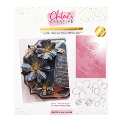 Chloe's Creative - Starlit Winter Bloom Flower 5x7 Embossing Folder and Die Set