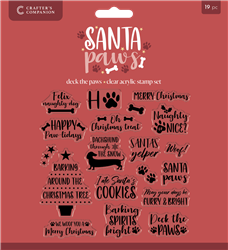 Crafter's Companion - Santa Paws Acrylic Stamp Deck the Paws