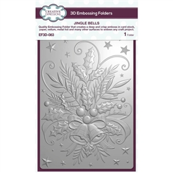 Creative Expressions - Jingle Bells 3D Embossing Folder 5X7