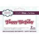 Creative Expressions - Shadowed Sentiments, Happy Birthday Mini Craft Dies