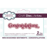 Creative Expressions - Shadowed Sentiments, Congratulations Mini Craft Dies