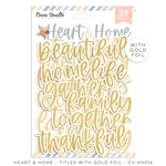 Cocoa Vanilla Studio - Heart & Home Titles With Gold Foil