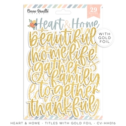 Cocoa Vanilla Studio - Heart & Home Titles With Gold Foil