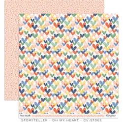 Cocoa Vanilla Studio - Storyteller 12X12 Double-Sided Cardstock Oh My Heart