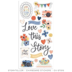 Cocoa Vanilla Studio - Storyteller 6X12 Chipboard Stickers