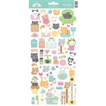 Doodlebug - Pretty Kitty Cardstock Stickers 6X13