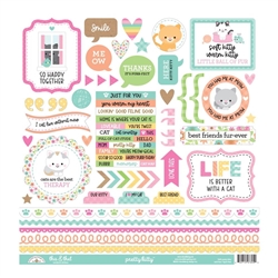 Doodlebug - Pretty Kitty This & That Cardstock Stickers 12X12