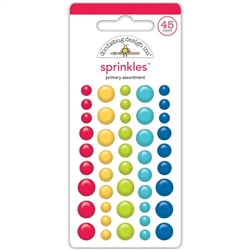 Doodlebug - Sprinkles Adhesive Enamel Shapes Primary Assortment