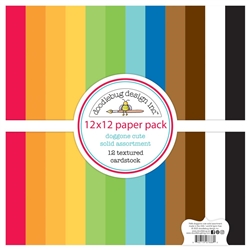 Doodlebug - Doggone CuteTextured  Double-Sided Paper Pack 12X12 12/Pkg