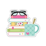 Doodlebug - Hello Again Sticker Cardstock Sticker Bookworm