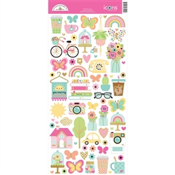 Doodlebug - Cardstock Stickers Hello Again Icons