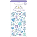 Doodlebug - Snow Much Fun Sprinkles Adhesive Enamel Shapes Snow Colorful