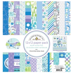 Doodlebug - Snow Much Fun Double-Sided Paper Pack 12X12