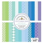 Doodlebug - Snow Much Fun Double-Sided Paper Pack 12X12 Petite Prints 12/Pkg