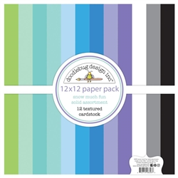 Doodlebug - Snow Much Fun Double-Sided Paper Pack 12X12 Textured