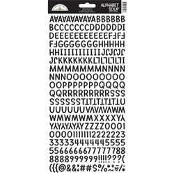 Doodlebug - Alphabet Soup Puffy Stickers 6X13 Beetle Black