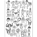 Dress My Craft- Transfer Me Sheet A4 Alien Characters