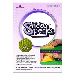 Ecstasy Crafts - Sticky Specks Micro Adhesive 8 A5 Sheets