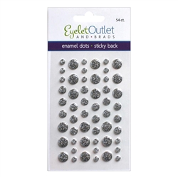 Eyelet Outlet - Enamel Dots Glitter Silver