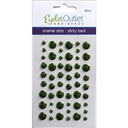 Eyelet Outlet - Enamel Dots Glitter Green