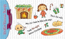 Kraftin' Kimmie Stamps - Cozy Christmas Kids Stamp Set