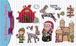 Kraftin' Kimmie Stamps - Santa's Village Stamp Set