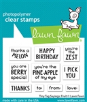 Lawn Fawn -  Tiny Tag Sayings Fruit Stamp Set