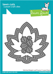 Lawn Fawn - Stitched Maple Leaf Frame Die Set