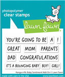 Lawn Fawn - Kanga-Rific Baby Sentiment Add-On Stamp Set