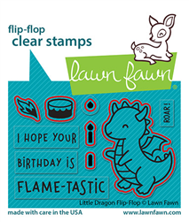 Lawn Fawn - Little Dragon Flip-Flop Die Set