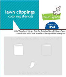 Lawn Fawn - Little Woodland Library Add-On Coloring Stencils 1/Set