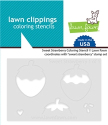 Lawn Fawn - Coloring Stencils, Sweet Strawberry