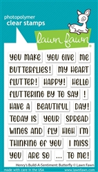 Lawn Fawn - Henry's Build-A-Sentiment: Butterfly Stamp Set