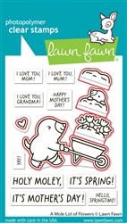 Lawn Fawn - A Mole Lot of Flowers Die Set