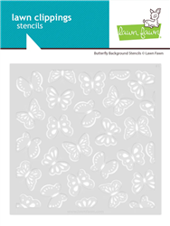 Lawn Fawn - Stencils, Butterfly Background 2/Pkg