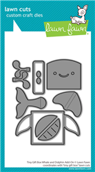 Lawn Fawn - Tiny Gift Box Whale & Dolphin Add-On Die Set