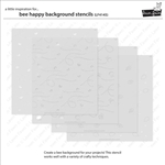 Lawn Fawn - Layering Stencils, Bee Happy Background 4/Pkg