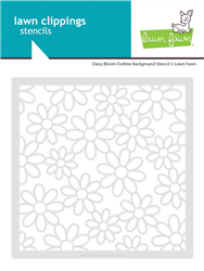 Lawn Fawn - Stencil, Daisy Bloom Outline Background