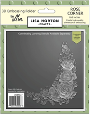 Lisa Horton - Rose Corner 6X6 3D Embossing Folder & Die
