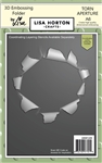 Lisa Horton - Torn Aperture  3D Embossing Folder 4x6 Plus  Die
