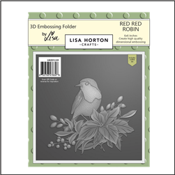 Lisa Horton - Red Red Robin 3D Embossing Folder 6x6 Plus Outline Die