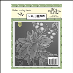 Lisa Horton - Bold Poinsettia Bloom 3D Embossing Folder 6x6 Plus Outline Dies
