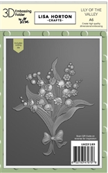 Lisa Horton - Lily of the Valley A6 3D Embossing folder and Die