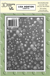 Lisa Horton - 3D Embossing Folder 5x7Mini Blooms Lily of the Valley